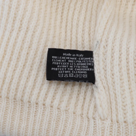 Chanel Ivory Knit Hat with Logo main image 4